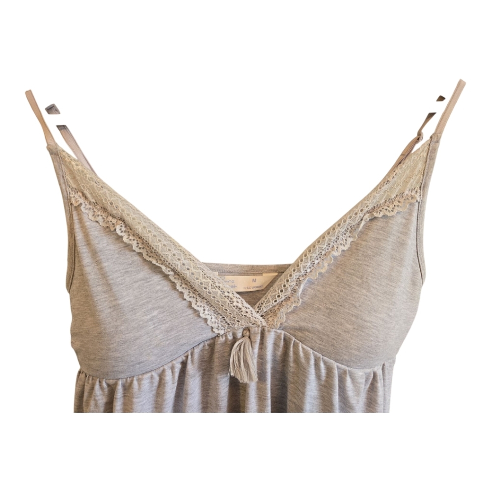 LC Waikikki PURE SECRET Gray Lace Trim Nighthgown - Picture 6 of 8